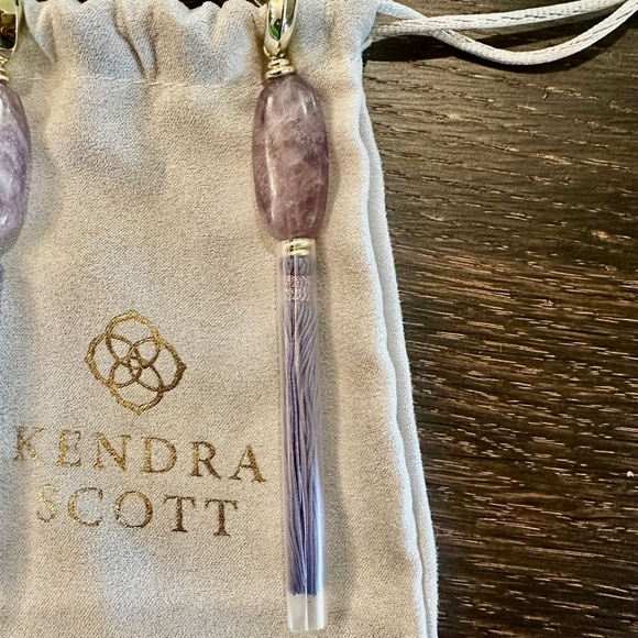 Kendra Scott Necklace and Earring Set - Amethyst/Textile/14k-gold Plated, New - Picture 4 of 8